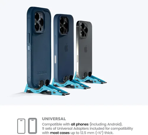 Miniatura 4 de GEOMETRICAL Trípode de bolsillo PROv2 - Soporte tamaño tarjeta, para iPhone, kit universal azul alienígena