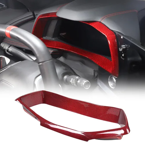 Miniatura 11 de Marco para panel de salpicadero de automóvil compatible con Chevrolet Corvette C8 Stingray 2020-2025 100% fibra de carbono real, 1 pieza