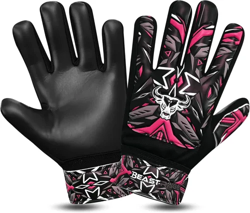 Miniatura 13 de BEAST RAGE Guantes de portero de fútbol, guantes de portero para niños y jóvenes, guantes de portero de fútbol con agarre fuerte, soporte de muñeca