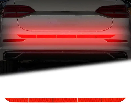 Miniatura 8 de Adhesivo reflectante para parachoques trasero de automóvil, tiras reflectantes para maletero de automóvil, cintas de advertencia de visibilidad Azul