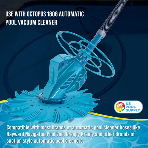 Miniatura 5 de U.S. Pool Supply Manguera de vacío de piscina, juego de mangueras de piscina de 8 piezas - secciones conectoras espirales enrolladas flexibles