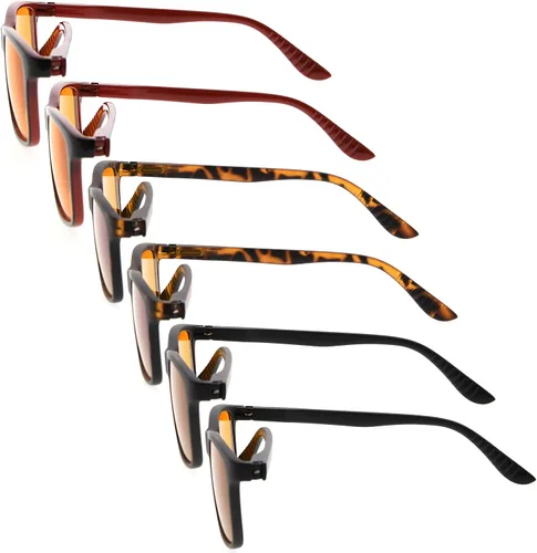 Miniatura 3 de Eyekepper 5 pares de anteojos de lectura clásicos rectangulares marco para hombre y mujer bisagras de primavera