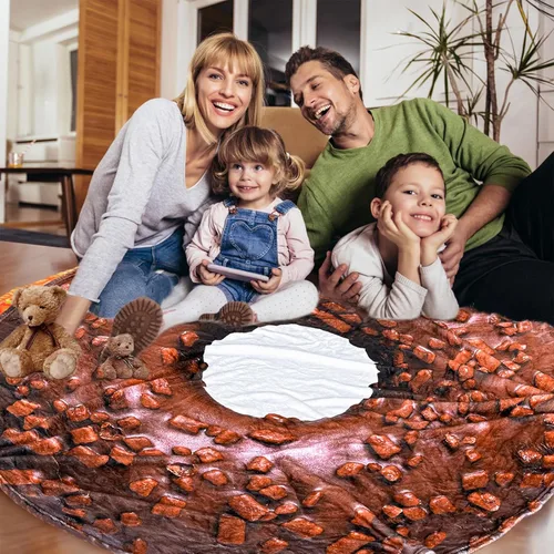 Miniatura 3 de Excervent Manta realista de donas de chocolate, 290 GSM, divertida manta de comida realista, manta de franela súper suave, 60 pulgadas