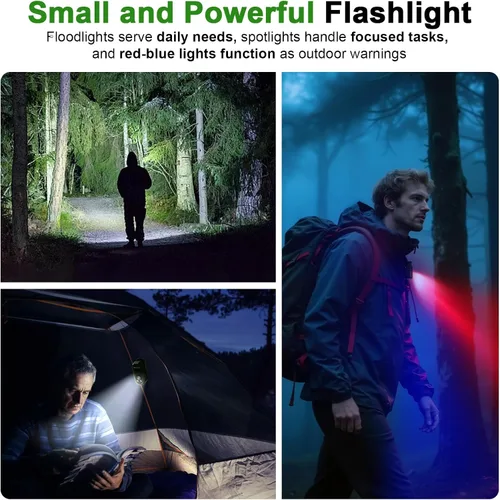 Miniatura 4 de Linterna EDC recargable profesional con clip de 500 lúmenes, luz de clip con tres soluciones de iluminación, carga USB C, linterna magnética IPX6