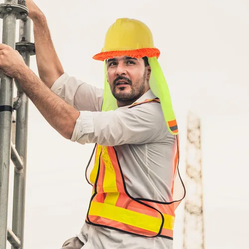 Miniatura 5 de 10 piezas de casco duro para el sol con cierres seguros, casco de construcción, sombrero, sombrero, construcción, sombrero, se adapta a cascos