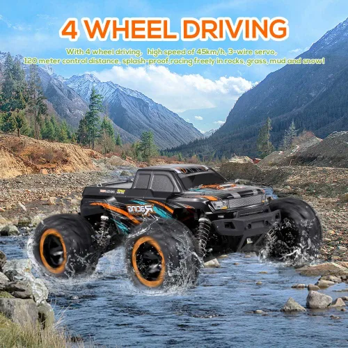 Miniatura 5 de GoolRC 16889A RC Car, coche de control remoto a escala 1:16, 4WD 45KM/H Camión RC de alta velocidad con motor sin escobillas, 2.4GHz todo terreno