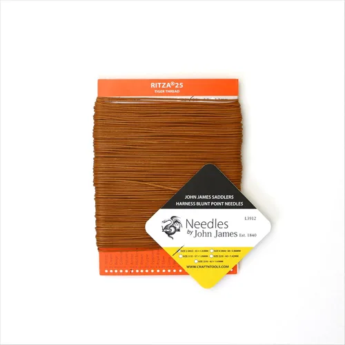 Miniatura 3 de Amber Glow RITZA 25 Tiger Thread for Leather Craft Hilo de tigre encerado Poliéster de 0.047 in