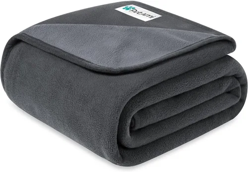Miniatura 13 de PetAmi Manta Impermeable para Mascotas Cama para Perros Funda de Sofá para Muebles, Reversible Lavable Forro Polar Suave Negro/gris