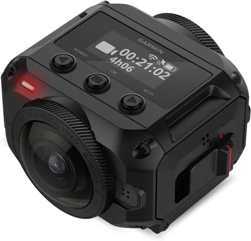 Garmin VIRB 360, cámara impermeable de 360 grados, resolución de 5.7K/30fps, estabilización de video con 1 clic hasta resolución 4K
