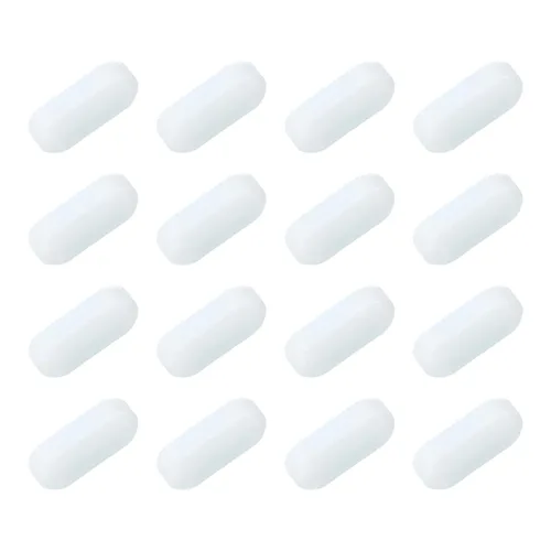 MECCANIXITY Agitador magnético mezclador barra de agitación barra 0.591 in/0.59 "cilindro forma PTFE recubrimiento imán blanco para laboratorio 16