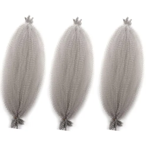 Miniatura 36 de Marley Twist - Cabello trenzado marrón Spring Twist de 18 pulgadas, cabello Marley para rastas suaves de imitación mariposa, cabello trenzado rizado