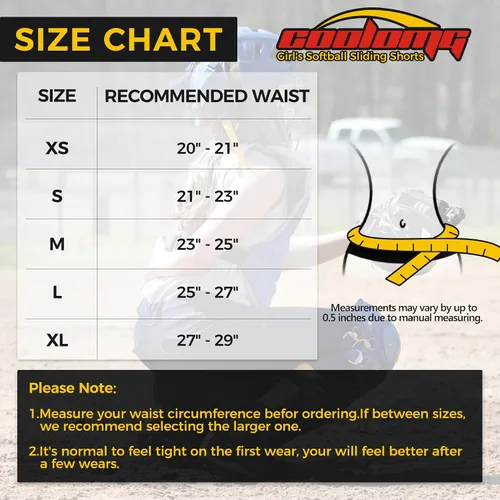 Miniatura 4 de COOLOMG Youth Girls Softball Sliding Shorts Padded Compression Slider Shorts for Baseball Football Lacrosse Cricket