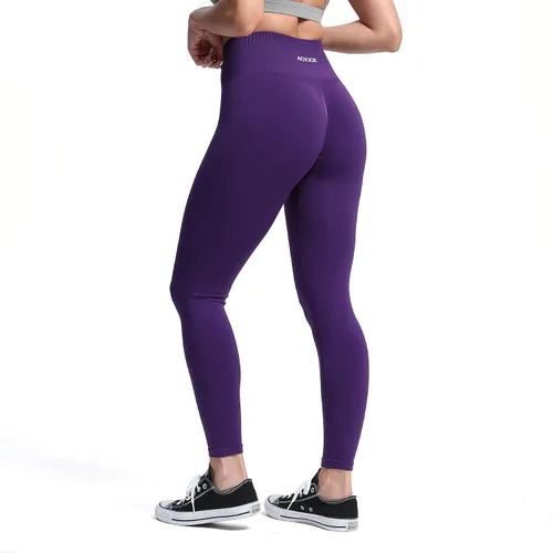 Miniatura 4 de Aoxjox Seamless Scrunch Legging for Women Asset Tummy Control Workout Gym Fitness Sport Active Yoga Pants