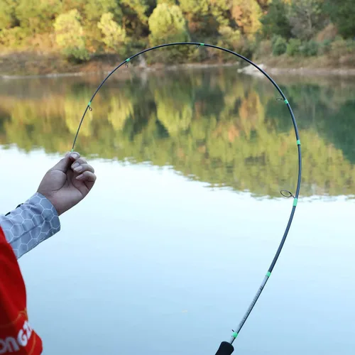 Miniatura 7 de Sougayilang Cañas de pescar flexibles, cañas giratorias y cañas de fundición, cañas de trucha ligeras, 2 piezas, mango de corcho, pesca de cangrejo