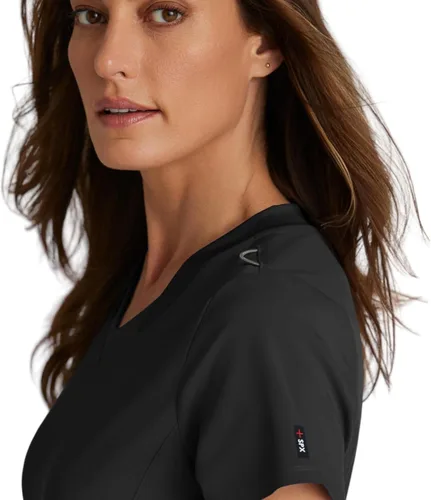 Miniatura 5 de BARCO Grey's Anatomy Spandex Stretch Direct - Camiseta médica con cuello en V para mujer
