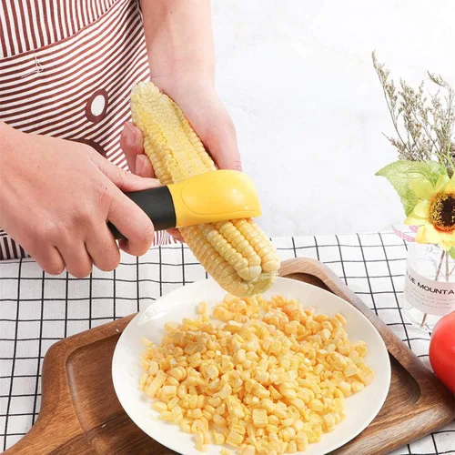 Miniatura 2 de Paquete de 2 herramientas para pelar mazorcas de maíz, cortador profesional de grano, pelador de maíz, removedor de maíz, herramientas de cocina