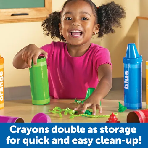 Miniatura 10 de Learning Resources Crayones de clasificación arcoíris - Regalos para niños pequeños, accesorios para niños pequeños, juguetes de apilar jumbo