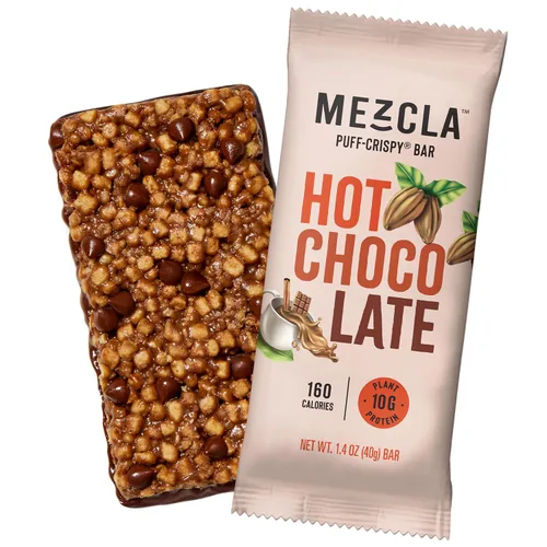 Miniatura 10 de Barras de proteína crujientes Mezcla, barras de proteína veganas y sin gluten, 10g de proteína, alternativa a los bocados de arroz crujientes