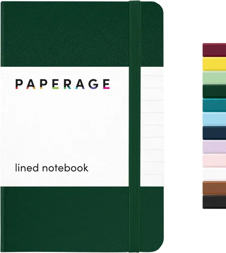 Miniatura 19 de Juego de 2 cuadernos blocs de notas de bolsillo pequeño, pauta universitaria, 3.7 x 5.6 pulgadas, minidiario de tapa dura, papel grueso de 3.5 Negro