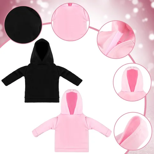 Miniatura 5 de Bencailor 4 piezas de ropa de muñeca, suéter de invierno, sudadera con capucha, accesorios de ropa con capucha