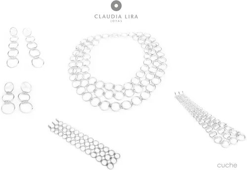 Miniatura 8 de Handmade Sterling Silver 925 Triple Open Circle Link Dangle Stud Post Earrings, Light Weight Three Ring Geometric Design, Polished finish