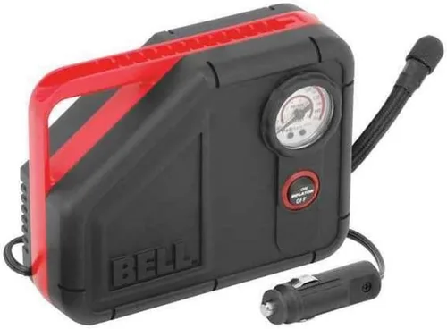 Bell Automotive 22-1-31000-8 Bellaire 1000 inflador para neumáticos de emergencia, 12V, asa moldeada resistente, protección de enchufe de mechero
