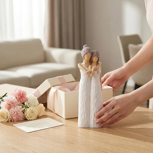 Miniatura 3 de LCCCK Figuras para madre e hija, regalos para mamá, figuras para abrazar a la madre e hija, regalos para novia, regalo sentimental significativo