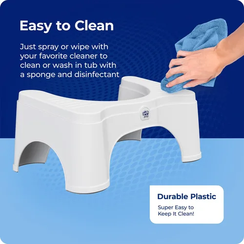 Miniatura 9 de Squatty Potty The Original Taburete de Baño para Inodoro - Ajustable 2.0, Convertible a 7" o 9" de Altura con Tapa Removible para Adultos y Niños