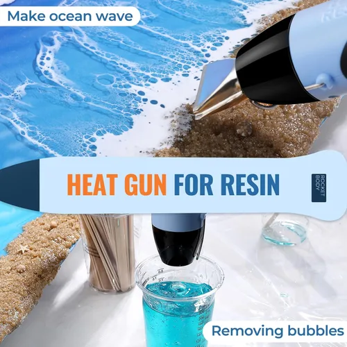 Miniatura 4 de Pistola de calor LET’S Resin para manualidades, pistola de aire caliente de 350W con calentamiento rápido y doble temperatura (249°C~400°C)