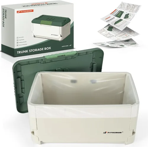 Miniatura 9 de A-Premium Organizador de cajuela plegable multifuncional y caja de almacenamiento, caja de almacenamiento portátil para automóvil con bolsa