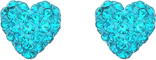 Miniatura 7 de AVORA Aretes de oro amarillo de 10 quilates de 0.315 in con cristales Swarovski