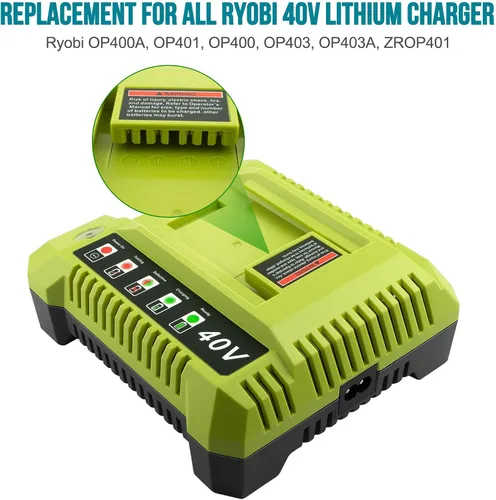 Miniatura 6 de Cargador OP401 de iones de litio de 40 voltios compatible con batería Ryobi de 40 V OP4026 OP40201 OP4040 OP40401 OP4050 OP4050A OP40501 OP40601