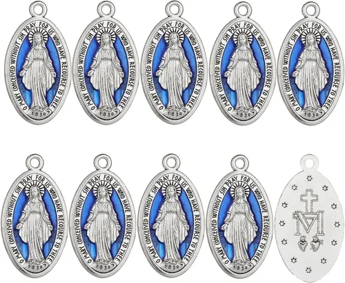 Miniatura 6 de Medalla milagrosa/San Benito/Crucifijo Crucifijo Colgantes para DIY Rosario Collar Joyería Fabricación de Cuentas de Oración Medalla Nuestra