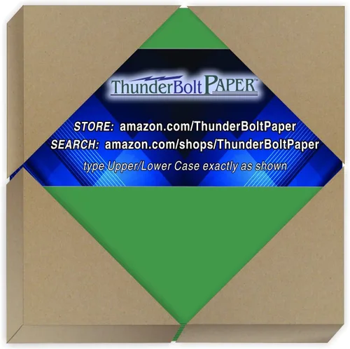 Miniatura 18 de 125 verde brillante 65lb Cubierta Papel de tarjeta – 3" x 5" (3X5 pulgadas) Foto Card Tamaño del marco – 65 libras/libra peso ligero cartulina