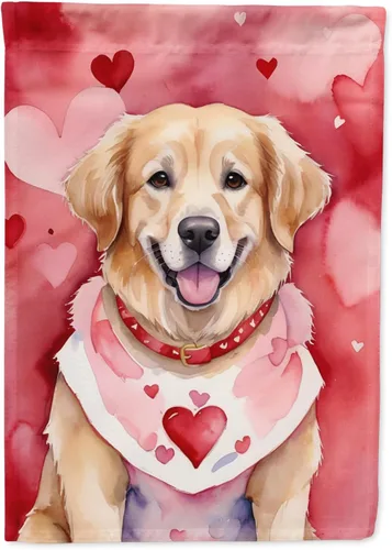 Miniatura 211 de Caroline's Treasures DAC5292CHF - Bandera de Border Collie My Valentine House para porche, grande, con manga para porche, para colgar en la pared