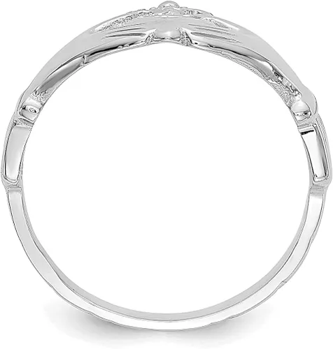 Miniatura 2 de 14k White Gold Claddagh Ring Celtic Fine Jewelry For Women Gifts For Her