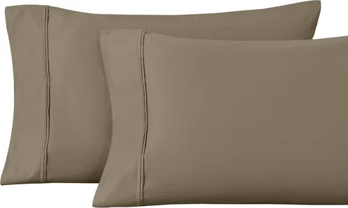 Miniatura 20 de Superior Juego de fundas de almohada estándar de 1200 hilos, 100% algodón egipcio, suave y transpirable, 2 piezas, color verde azulado