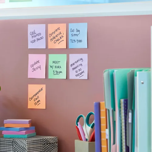 Miniatura 6 de Post-It Notas, Super Sticky, 3" x 3", 5ct - Multicolor