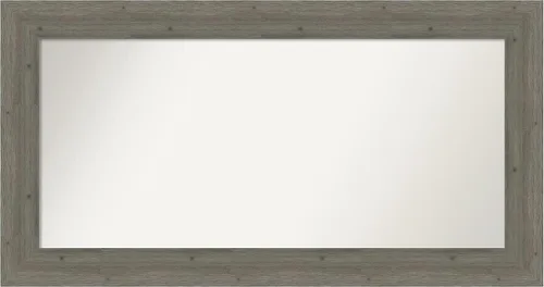 Miniatura 95 de Amanti Art Espejo de baño gris para sobre el fregadero, 27 x 27 pulgadas, espejo de tocador cuadrado gris, marco de madera rústica de campo medio
