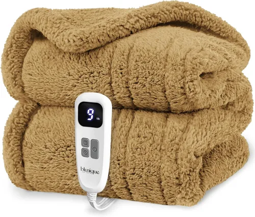 Miniatura 20 de Heated Blanket Electric Blanket Queen - Fast Heating Blanket Throw Dual Control Double Sided Sherpa with 10 Heating Levels & 2-10 Hours Auto Off
