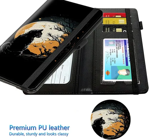 Miniatura 47 de Funda para chequera para hombres y mujeres, cartera de cuero RFID con ranuras para tarjetas de crédito, soporte de cheques duplicados personales