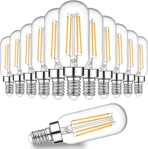 Miniatura 14 de Bombillas LED E12 Edison equivalente a 15 W, candelabro equivalente a 15 W, regulable, 2200 K, ámbar cálido, bombillas LED ámbar T6 ámbar 2 W 150 lm