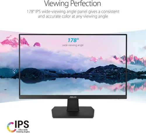 Miniatura 3 de ASUS Monitor de escritorio de 27 pulgadas, Full HD (1920 x 1080), IPS, 75Hz, sincronización adaptativa, HDMI, D-Sub, sin marco, VA27EHE