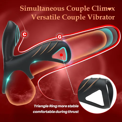 Miniatura 2 de Anillo vibrador para el pene vibrador, vibrador portátil para parejas masculinas y adultas, juguetes sexuales para hombres y parejas, anillos