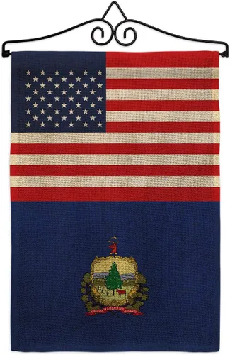 Miniatura 5 de US Vermont Garden Flag Americana States USA American Territories Republic Small Decorative Gift Yard House Banner Double-Sided Made In 13 X 18.5