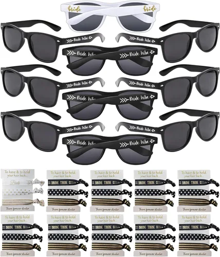 Miniatura 7 de Gafas de sol para despedida de soltera – Juego de 12, 10, 6 – Tribu de novia y dama de honor vasos de boda a granel