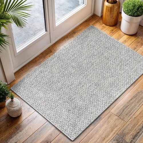 Miniatura 58 de CAMILSON Easy Alfombra de yute, 2 x 3 pulgadas, interiores y exteriores, fibra gris oscuro, para sala de estar, patio y cocina, diseño tejido