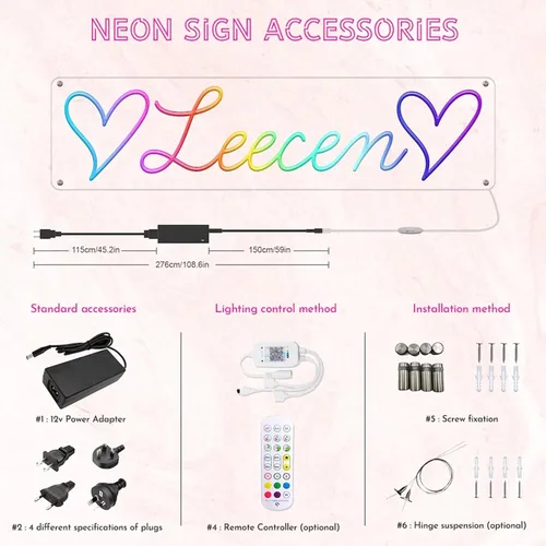 Miniatura 7 de Letreros de neón personalizados, letrero de neón colorido personalizable para decoración de pared, luz de neón LED personalizada con nombre