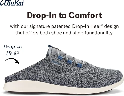 Miniatura 4 de OLUKAI Alapa Li - Tenis deportivos para hombre, malla transpirable y diseño que absorbe la humedad, sin cordones, ligeros y de apoyo