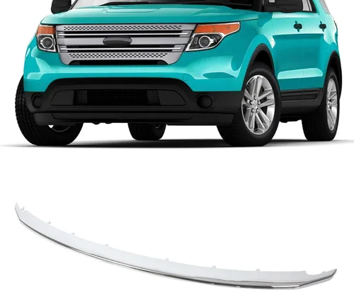 Miniatura 10 de KUAFU Moldura de parrilla inferior compatible con Ford Explorer 2011-2015 Base Limited XLT Moldura de parrilla delantera cromada de reemplazo